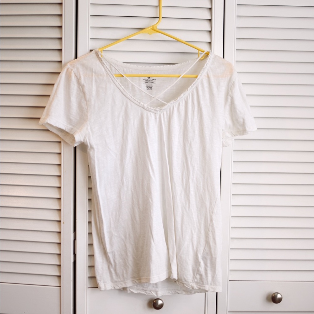 White Criss Cross T Shirt
